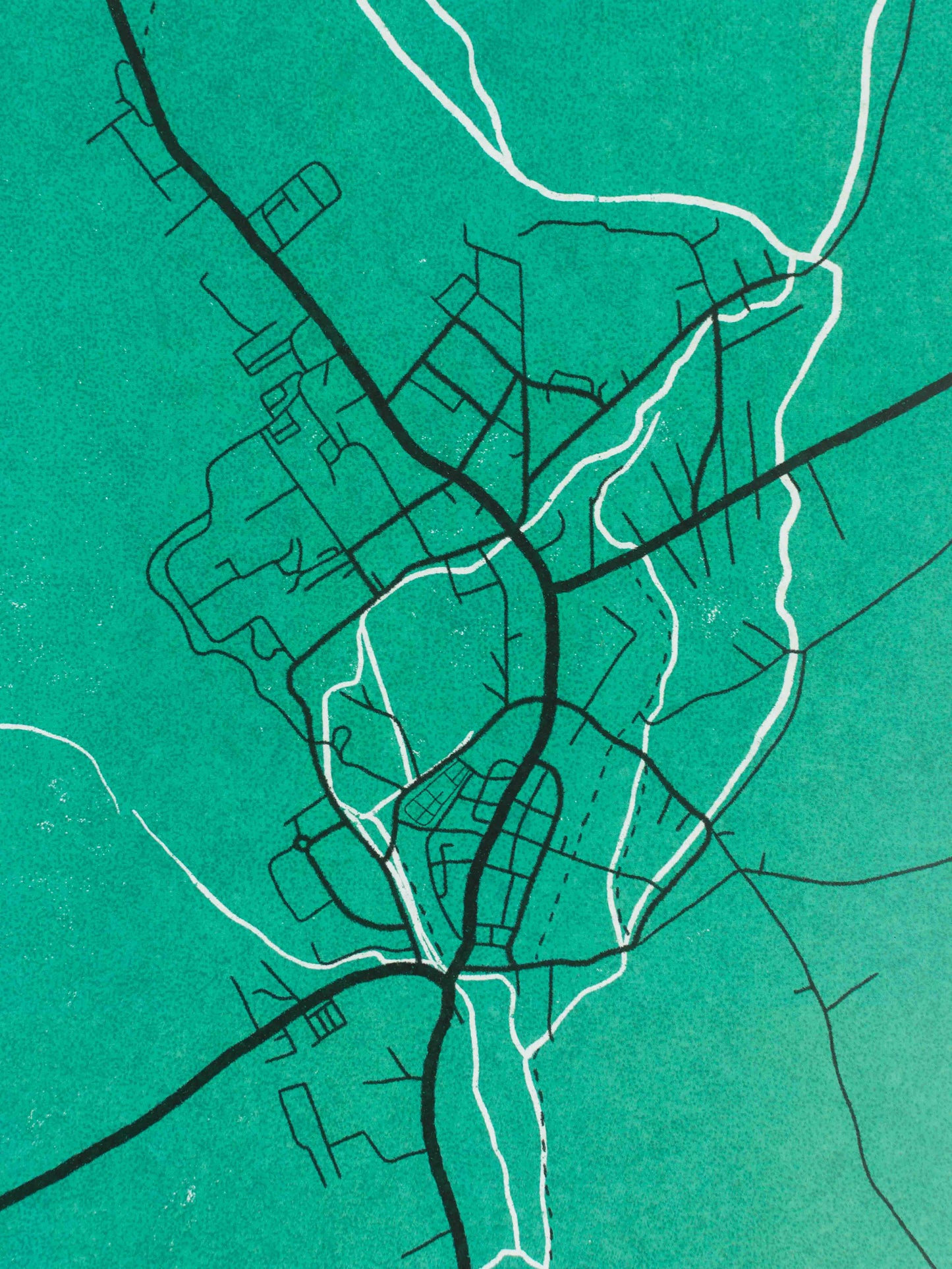 Römhild Stadtposter – A2 Karte mit Wappen und Stadtinfos im Retro-Stil (Thüringen)